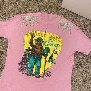 Custom bling tassels graphic tee